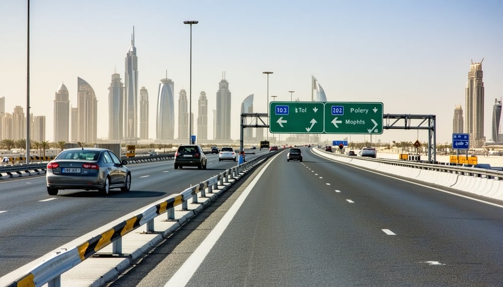 Dubai road toll system in action